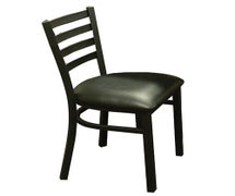 Premier Hospitality Furniture 139 BK Morbern Knockout Ladder Back Chair, Black Metal Frame