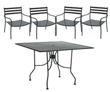 Central Restaurant Tremont Outdoor Chair and 36"Wx36"D Table Set