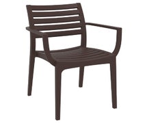 Compamia ISP011-BRW Artemis Outdoor Dining Arm Chair Brown, CS of 2/EA
