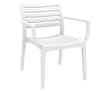 Compamia ISP011-WHI Artemis Outdoor Dining Arm Chair White, CS of 2/EA