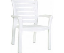 Compamia ISP016-WHI Marina Resin Dining Arm Chair White, CS of 4/EA