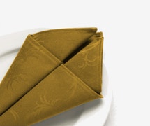 Noveau Windsor Damask Table Linens - 17"Wx17"D Napkin, Gold