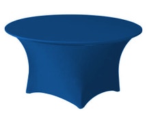 Contour Table Cover - Solid Pattern, For Standard Height Tables Up To 48"Diam., Royal Blue