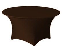 Contour Table Cover - Solid Pattern, For Standard Height Tables Up To 48"Diam., Chocolate