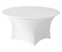 Contour Table Cover - Solid Pattern, For Standard Height Tables Up To 48"Diam., White