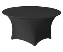 Contour Table Cover - Solid Pattern, For Standard Height Tables Up To 48"Diam., Black
