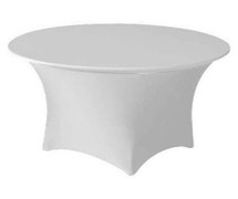 Contour Table Cover - Solid Pattern, For Standard Height Tables Up To 60"Diam., White