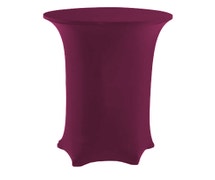 Contour Table Cover - Solid Pattern, For Cocktail Height Tables Up To 30"Diam., Burgundy