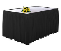 Snap Drape 5412GC29S3W2014 - Wyndham Table Skirt, 21'6"x29", Shirred Pleat with WV Clips, Black