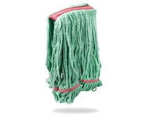 Libman 2122 Large Looped-End Wet Mop Head, Green, Case of 10