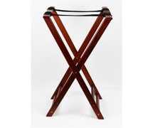 Allied Buying Corp TS-3 Wood Tray Stand - Deluxe Tall Height with Top Straps, 18"Wx18"Dx38"H