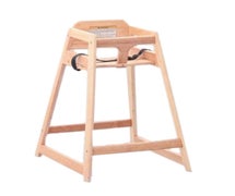 Central Restaurant HC-1-N Economy Wood High Chair - Natural Finish