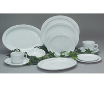 Value Series BWNAR-14 White Economy China 13-1/8" Oval Platter