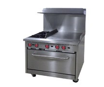 Value Series CR6-G24 - 36", Two Burner Commercial Gas Range with 24" Griddle, LP Gas