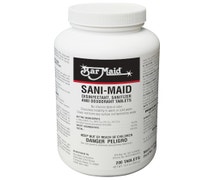 Bar Maid Sani-Maid DIS-207 Dishwashing Sanitizing Tablets, Bottle of 200