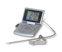 CDN DTTC-S Combo Probe Thermometer, timer &amp; clock, 14 to 392 degrees F (-10 to +200 degrees C), Silver