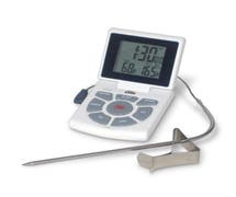 CDN DTTC-W Combo Probe Thermometer, timer & clock, 14 to 392 degrees F (-10 to +200 degrees C), White