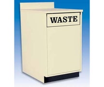 Laminate Waste Receptacle Standard Finish, Gray, Black Letters