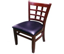 Window Pane Back Chair - 17-1/2" Seat Height, Wood Seat