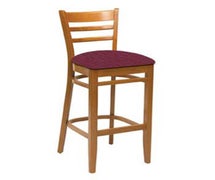 American Tables & Seating Cabaret Ladder Back Wood Bar Stool, Wood Seat