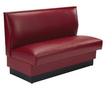 Plain Back Upholstered Booth Single Booth - 36"H, Sangria Burgundy Vinyl