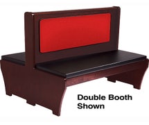 American Tables and Seating AWS-48 Basic Booth with Back and Seat Pads, Single, 23"D, 18" Seat Height