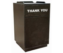 American Tables and Seating TR1 32 Gallon Wooden Finish Trash Receptacle - Melamine Finish