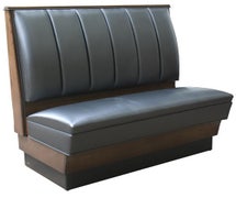 ATS AS-366 Upholstered Channel Back Single Booth, 46"L, Grade B1 Vinyl