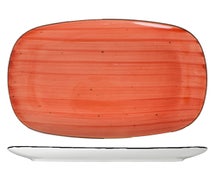 Rotana Oblong Platter, 14"Wx9-1/2", Ruby