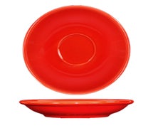 Cancun A.D. 5-3/16" Diam. Round Saucer, Crimson Red