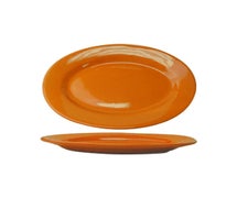 Cancun Oval Platter, 11-1/2"Wx8-1/4"D, Orange
