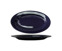 Central Exclusive by ITI CA-14-CB Cancun Oval Platter, 12-1/2"Wx9"D, Cobalt Blue
