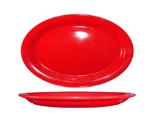 Cancun Oval Platter, 12-1/2"Wx9"D, Crimson Red