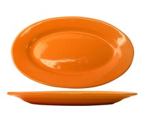 Cancun Oval Platter, 15-1/2"Wx10-1/2"D, Orange