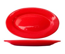 Cancun Oval Platter, 15-1/2"Wx10-1/2"D, Crimson Red