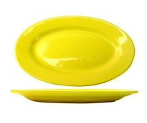 Cancun Oval Platter, 15-1/2"Wx10-1/2"D, Yellow