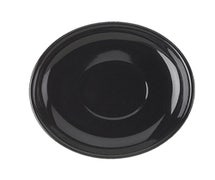ITI 822-01S Latte Saucer, 6-1/8" Dia., Round, Black