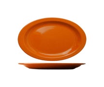 ITI CAN-13-B Platter, 11-3/4" X 9-1/4", Oval, Orange