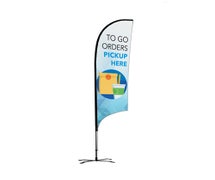 Radius RPCZCOVKIT3 - 9' Feather Flag, Double-Sided Kit (Hardware & Graphic), "To Go Orders" (Blue)
