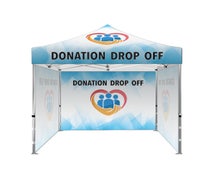 Radius RPCZCOVKIT19 - 10'x10' Tent Kit (Frame, Canopy Top, 3 full walls, Case) "Donation Drop Off"