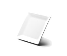 Elite Global D77SQ - Contemporary Squared Melamine Plate - 7"x7", White, 6/CS