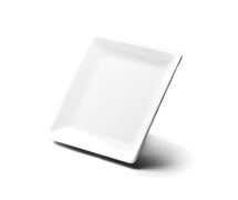 Elite Global D99SQ - Squared Contemporary Melamine Plate - 9"x9", White, 6/CS
