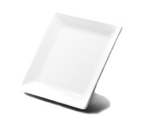 Contemporary Melamine Dinnerware - Square Plate 13"x13", White, 6/CS