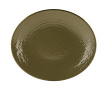 Contemporary Melamine Dinnerware - Round Plate 11", Olive Green, 6/CS