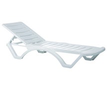 Compamia ISP076-WHI Aqua Pool Chaise Lounge White, CS of 4/EA