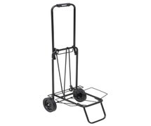 HUBERT Black Metal Travel Cart - 13"L x 18"W x 39"H