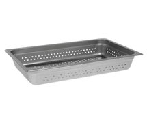 Hubert Full Size 22 Gauge Stainless Steel Perforated Steam Table Pan - 4"D