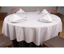 Permalux Cotton Blend Table Linens - 69" Round Tablecloth, White