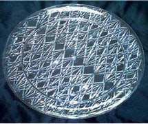 Atlantic Sales 1300 Round Serving Tray, Crystal Cut - 13"Diam.