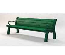 Frog Furnishings Heritage Bench, 6 Ft. Wide, Green Frame, Green